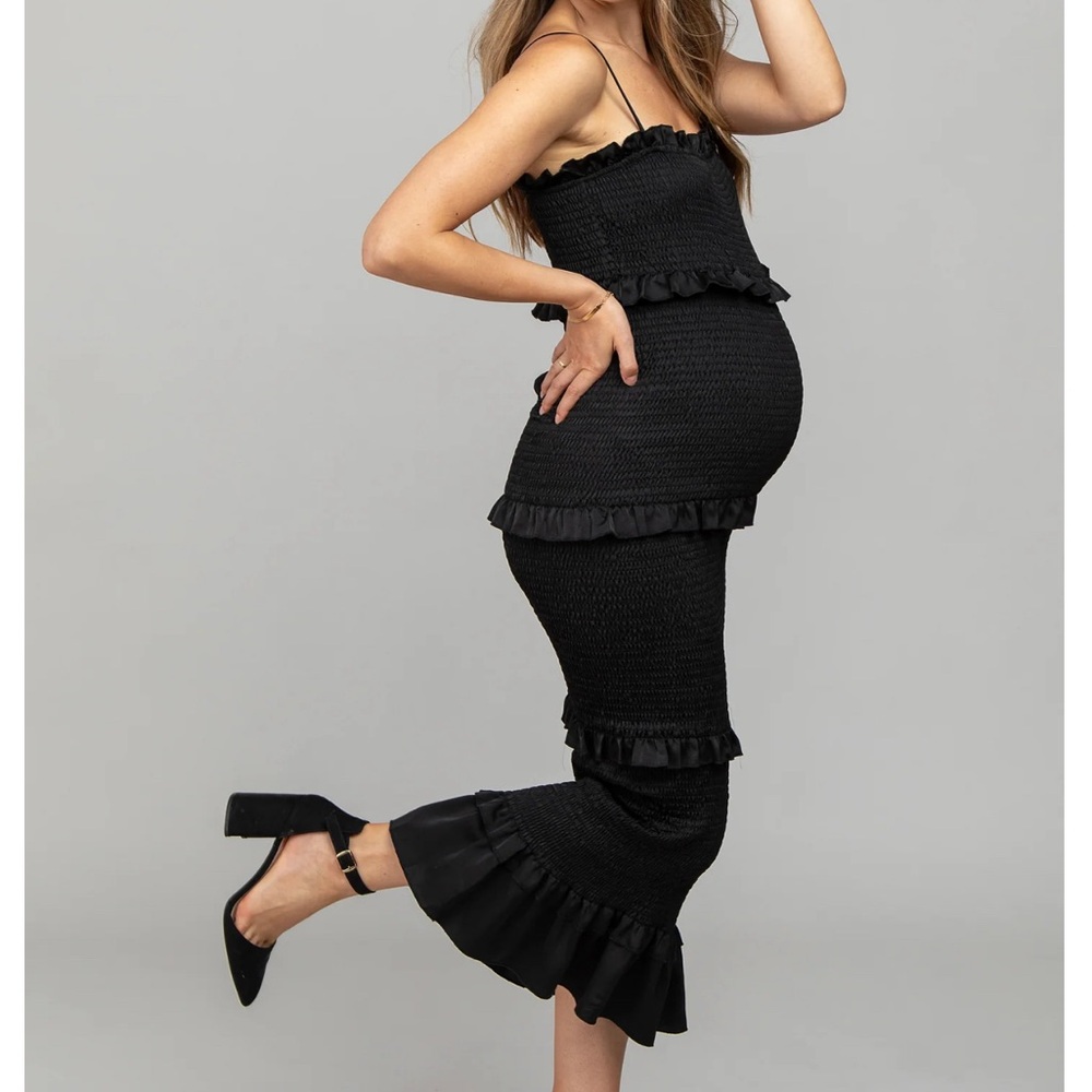 Pink blush maternity dress